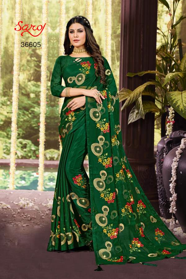 Saroj Ashwini Embroidery Festive Wear Wholesale Designer Sarees
